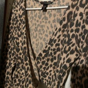 Victoria secret cheetah print cross crop top